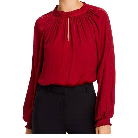 Tahara Womens Red Long Sleeve Blouse size M - Picture 1 of 4